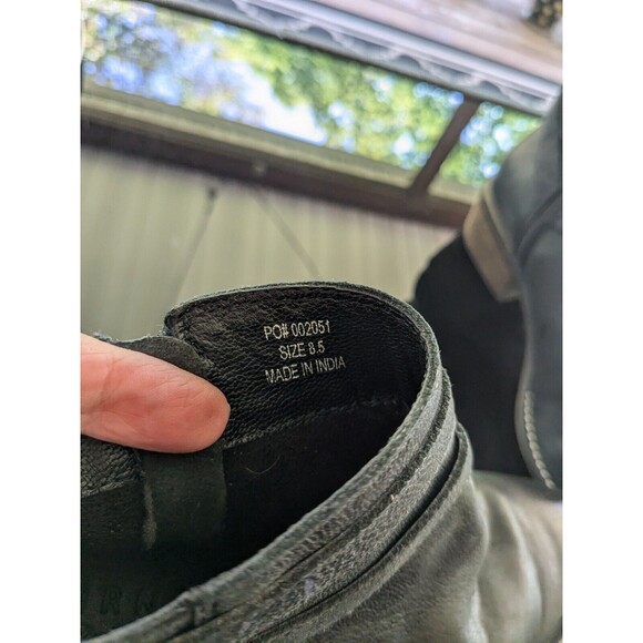 Journee Signature Booties Womens 8.5 M Rachelle Black Leather Almond Countrycore - Picture 7 of 12